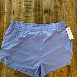 Athleta Women's hustle 3” inch Periwinkle lavender Athletic Shorts 2x new nwt